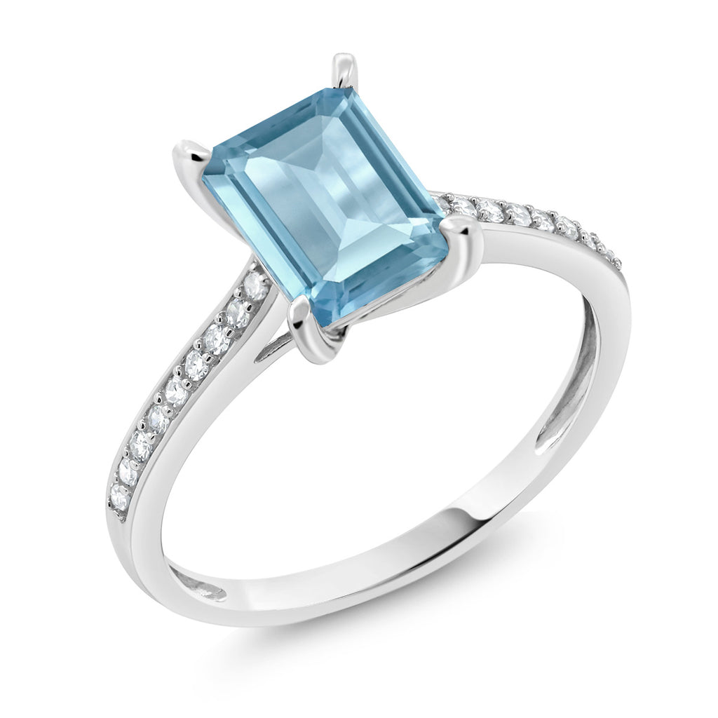 Sky Blue Topaz - November_8_Ring in 10K White Gold