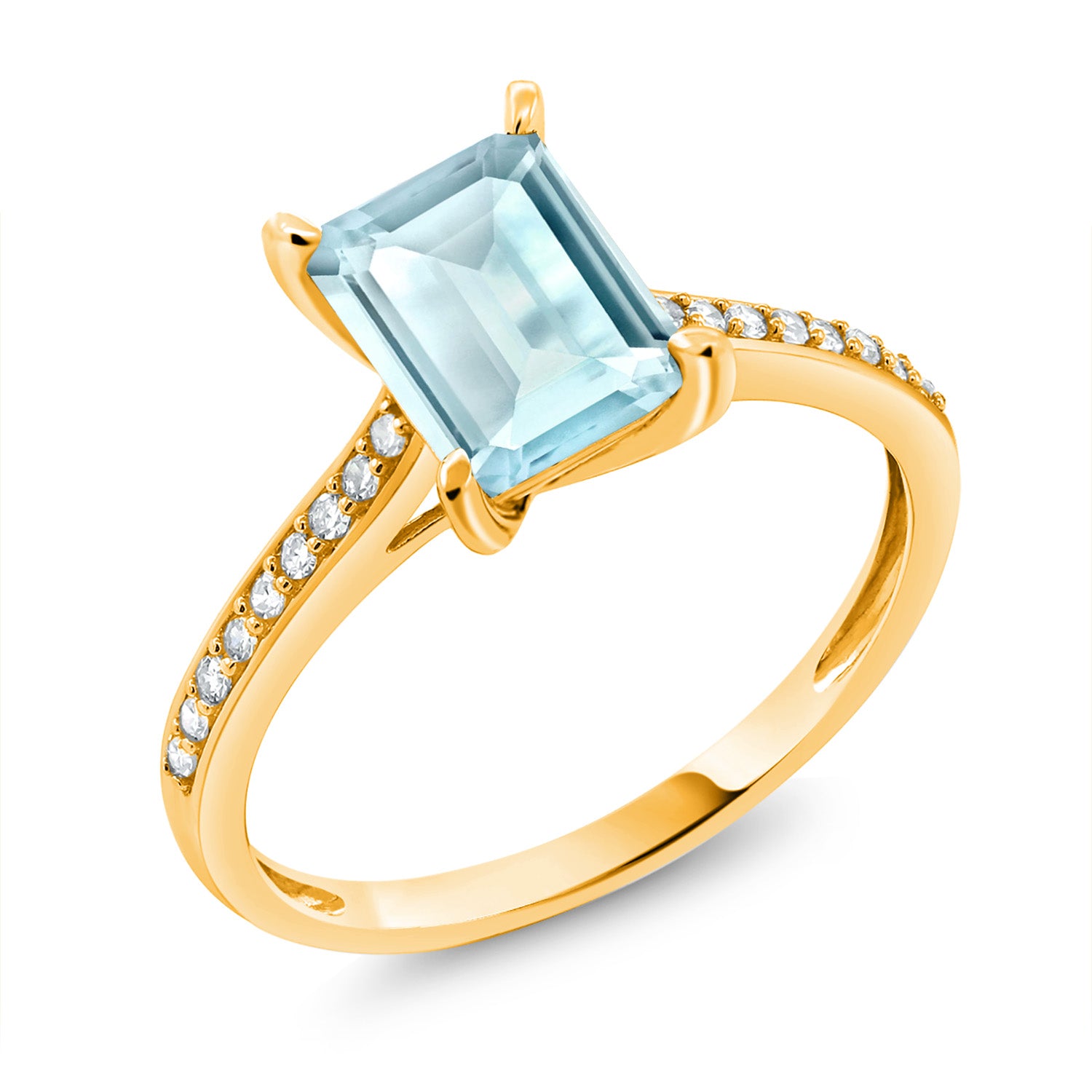 Sky Blue Topaz - November_9_Ring in 10K Yellow Gold
