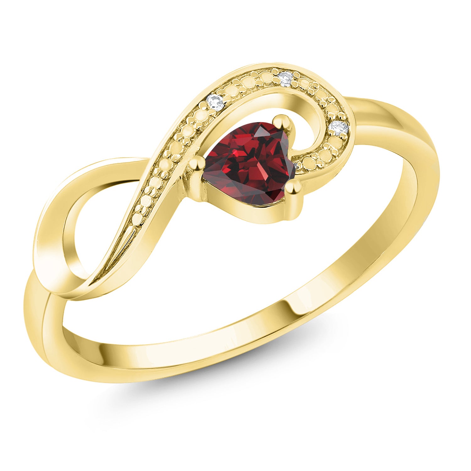 Garnet - January_8_Ring in 10K Yellow Gold