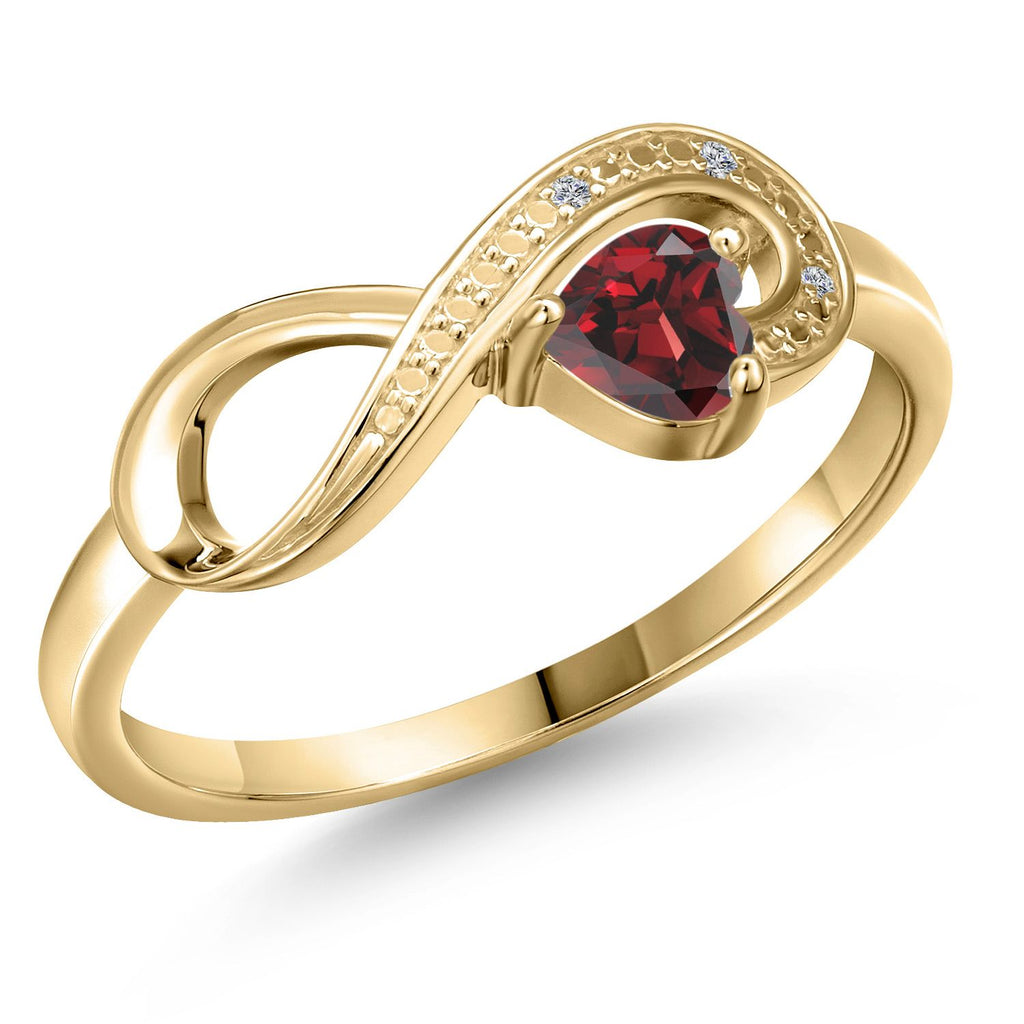Garnet - January_5_Ring in 10K Yellow Gold