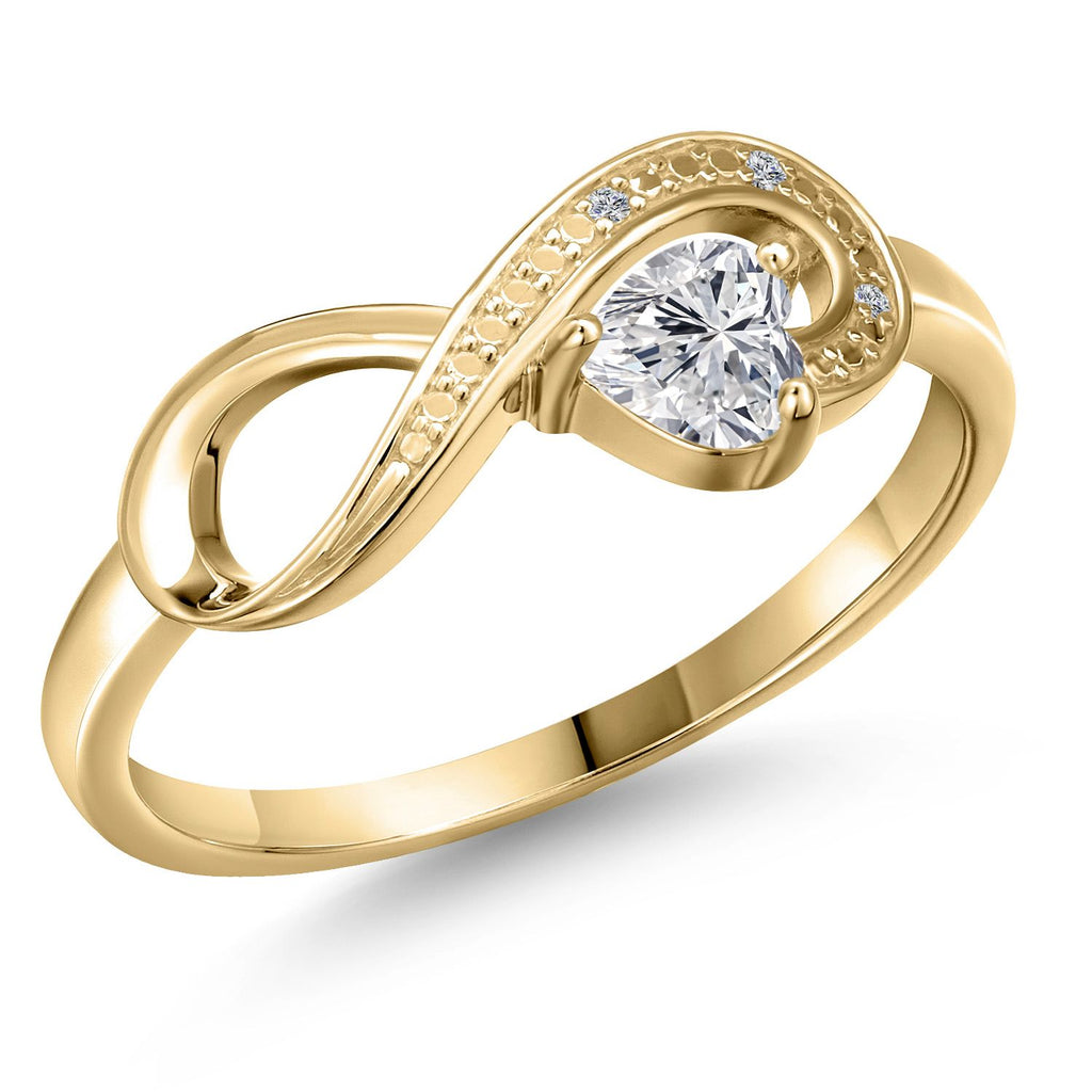 White Lab Grown Diamond - April_6_Ring in 10K Yellow Gold