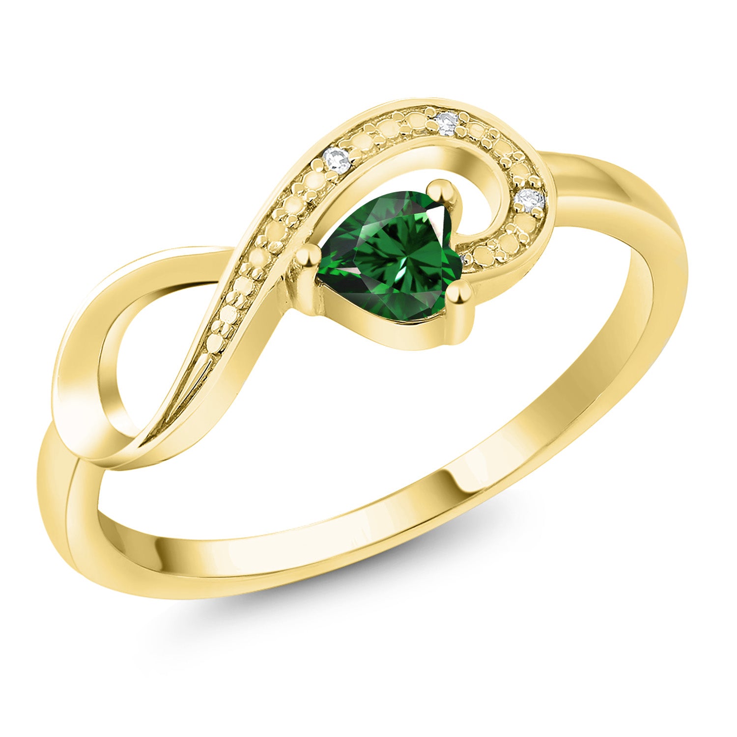 Nano Emerald - May_7_Ring in 10K Yellow Gold