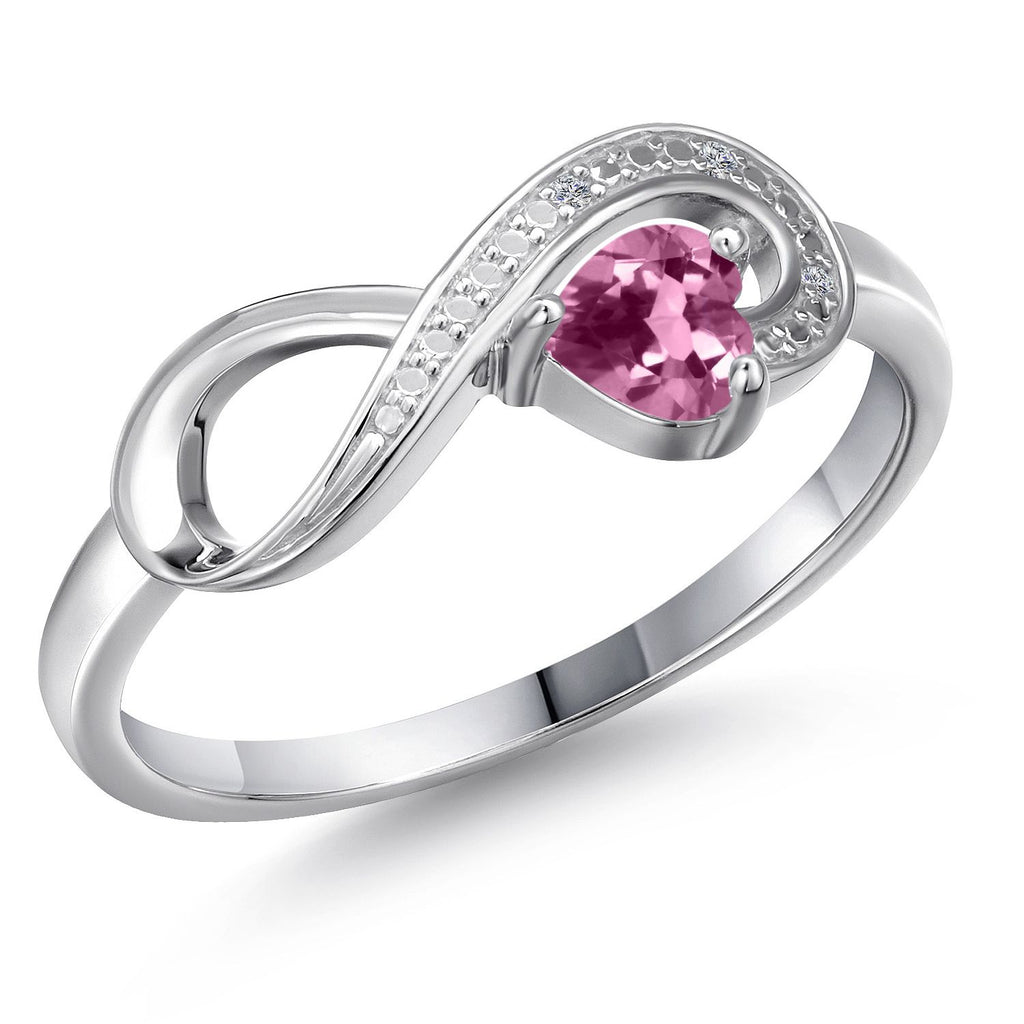 Pink Tourmaline - October_5_Ring in 10K White Gold