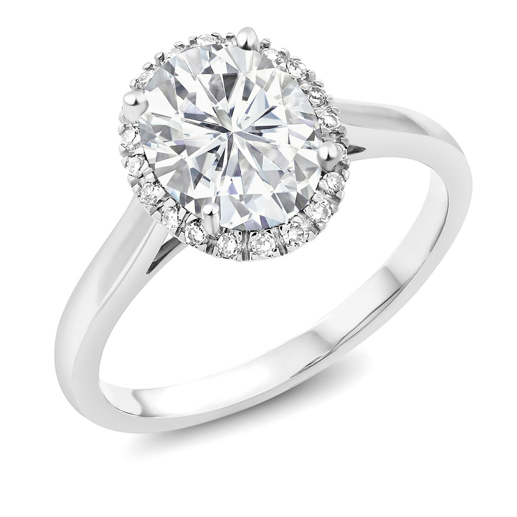 White Moissanite - April_9.5_Ring in 10K White Gold