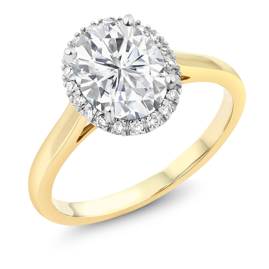 White Moissanite - April_9.5_Ring in 10K Yellow Gold
