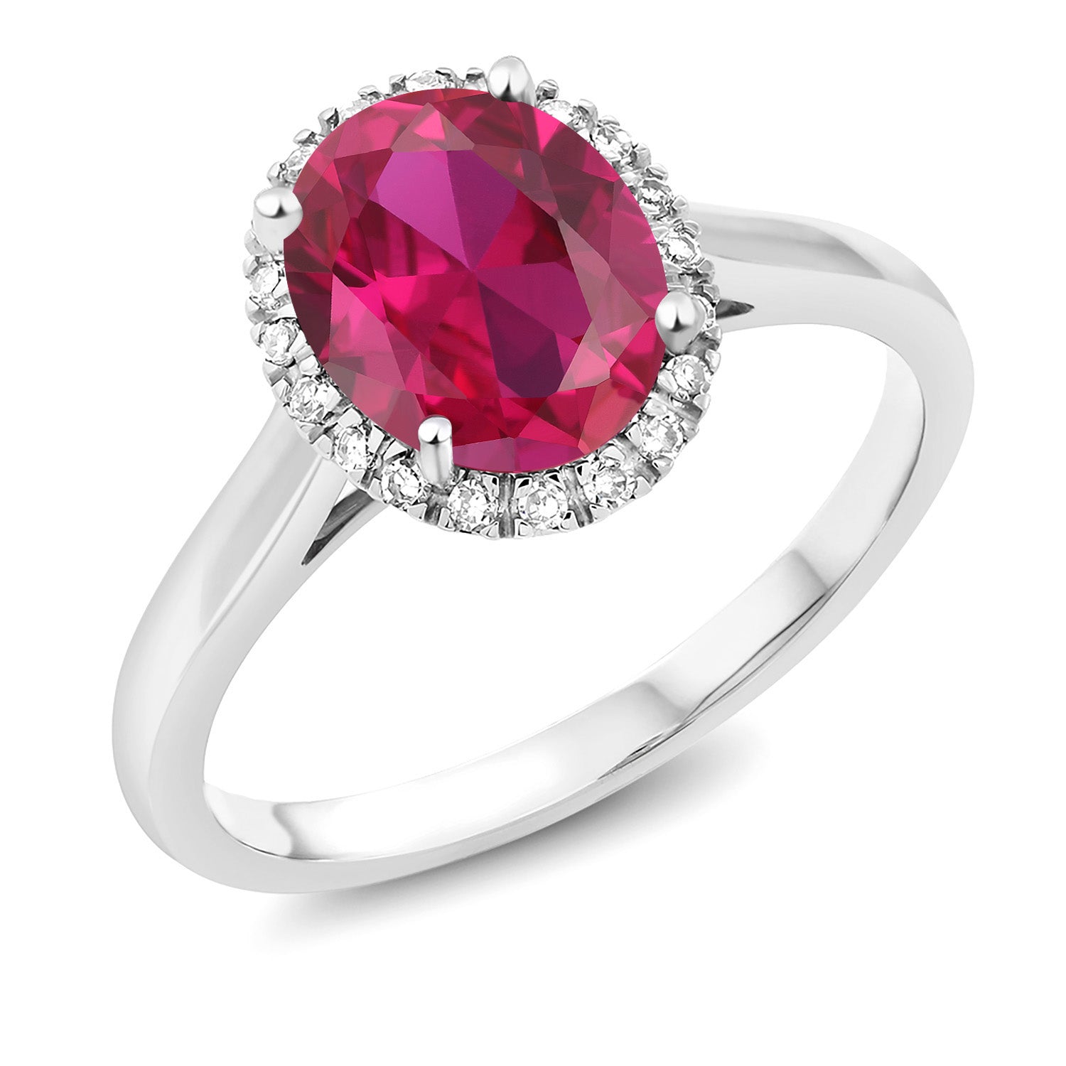 Created Ruby - July_6.5_Ring in 10K White Gold