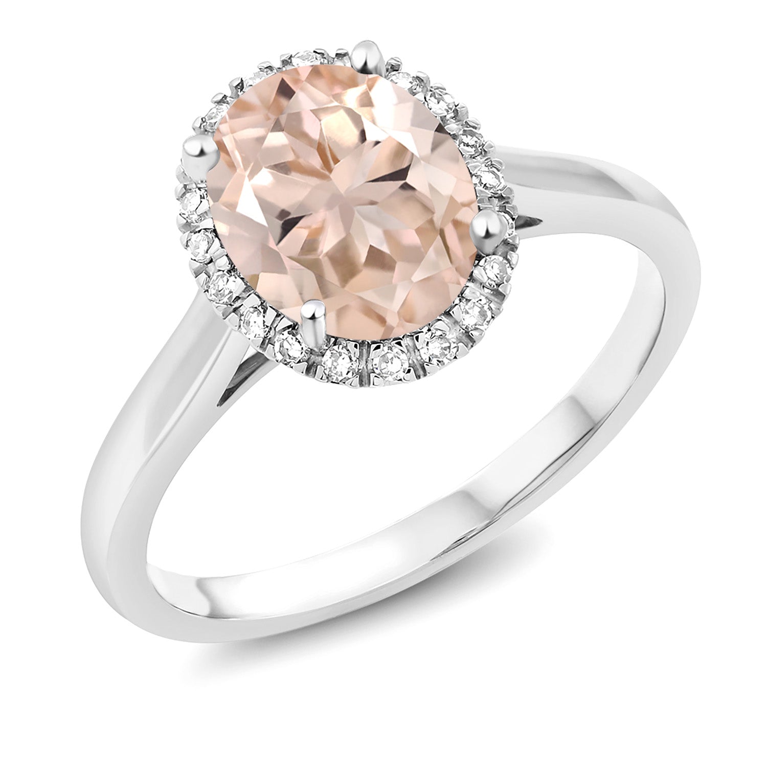 Morganite - October_5.5_Ring in 10K White Gold