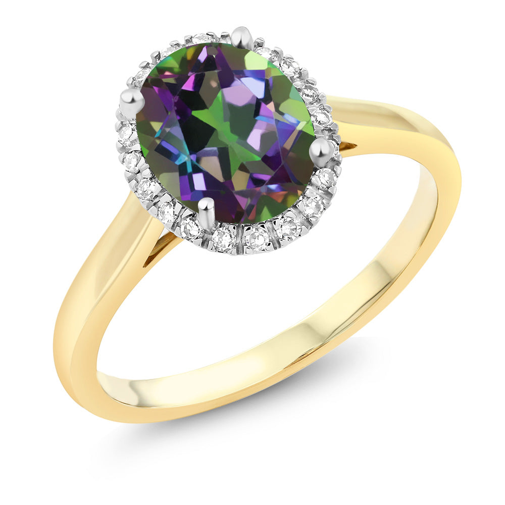 Green Mystic Topaz_8_Ring in 10K Yellow Gold