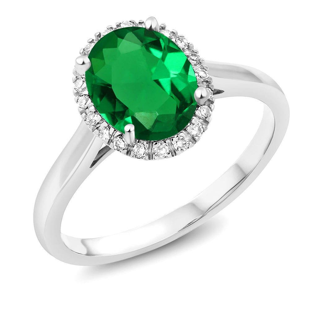 Nano Emerald - May_8.5_Ring in 10K White Gold