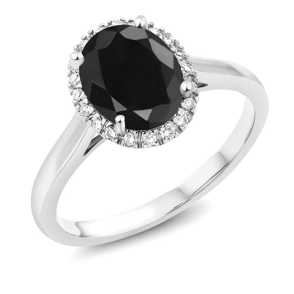 Black Sapphire - September_6.5_Ring in 10K White Gold