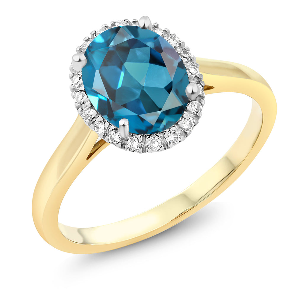 London Blue Topaz - November_7.5_Ring in 10K Yellow Gold