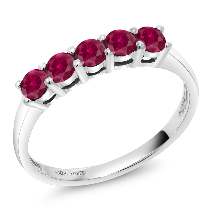 Created Ruby - July_5_Ring in 10K White Gold
