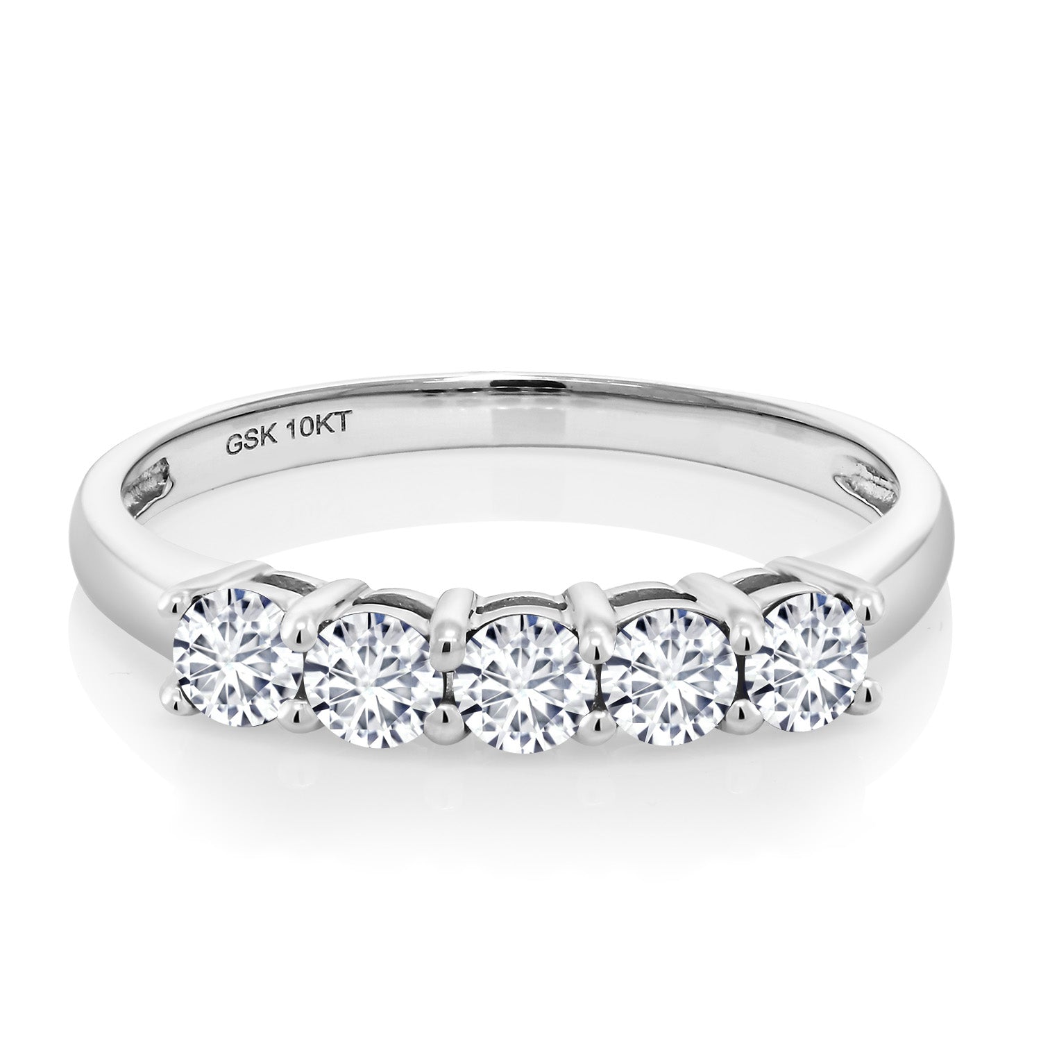 White Lab Grown Diamond - April_5_Ring in 10K White Gold