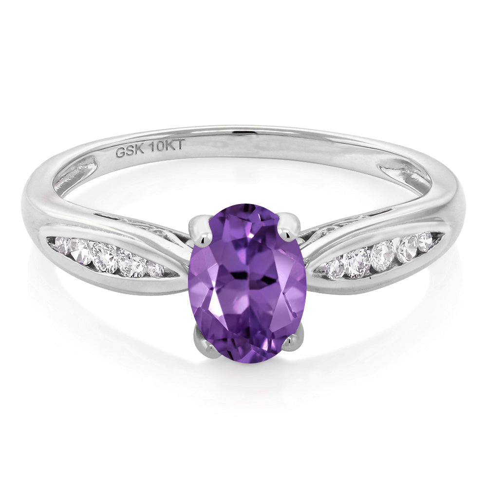 Amethyst - February_6_Ring in 10K White Gold