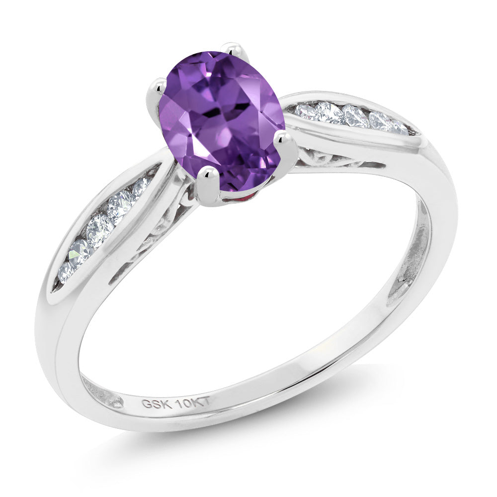 Amethyst - February_8_Ring in 10K White Gold