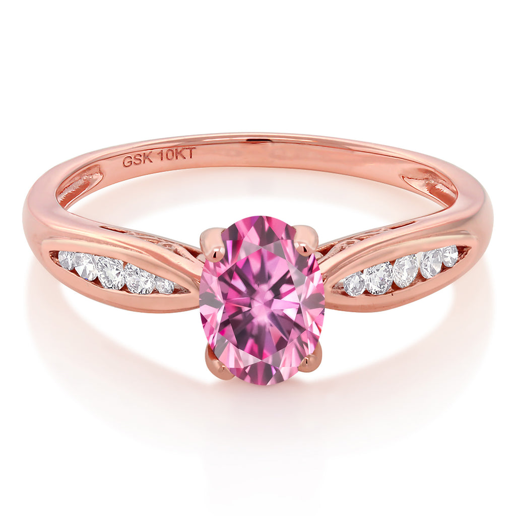 Moissanite - April_7_Ring in 10K Rose Gold