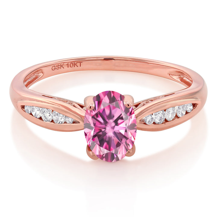 Moissanite - April_7_Ring in 10K Rose Gold