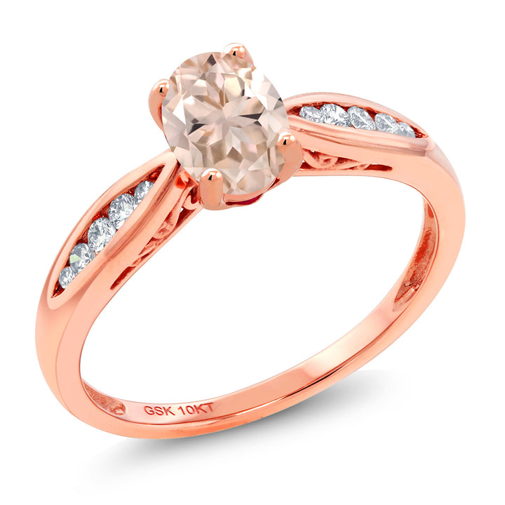 Morganite - October_5_Ring in 10K Rose Gold