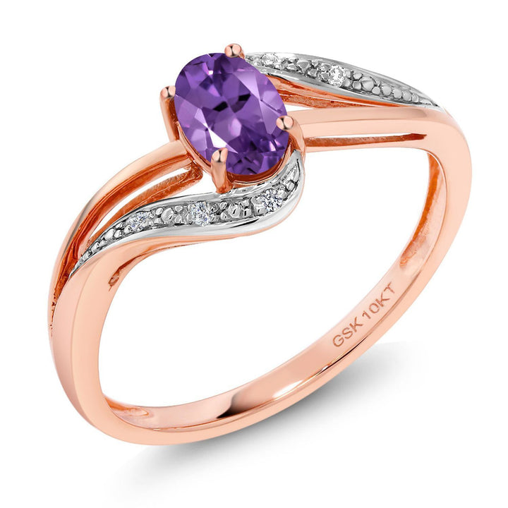 Amethyst - February_5_Ring in 10K Rose Gold
