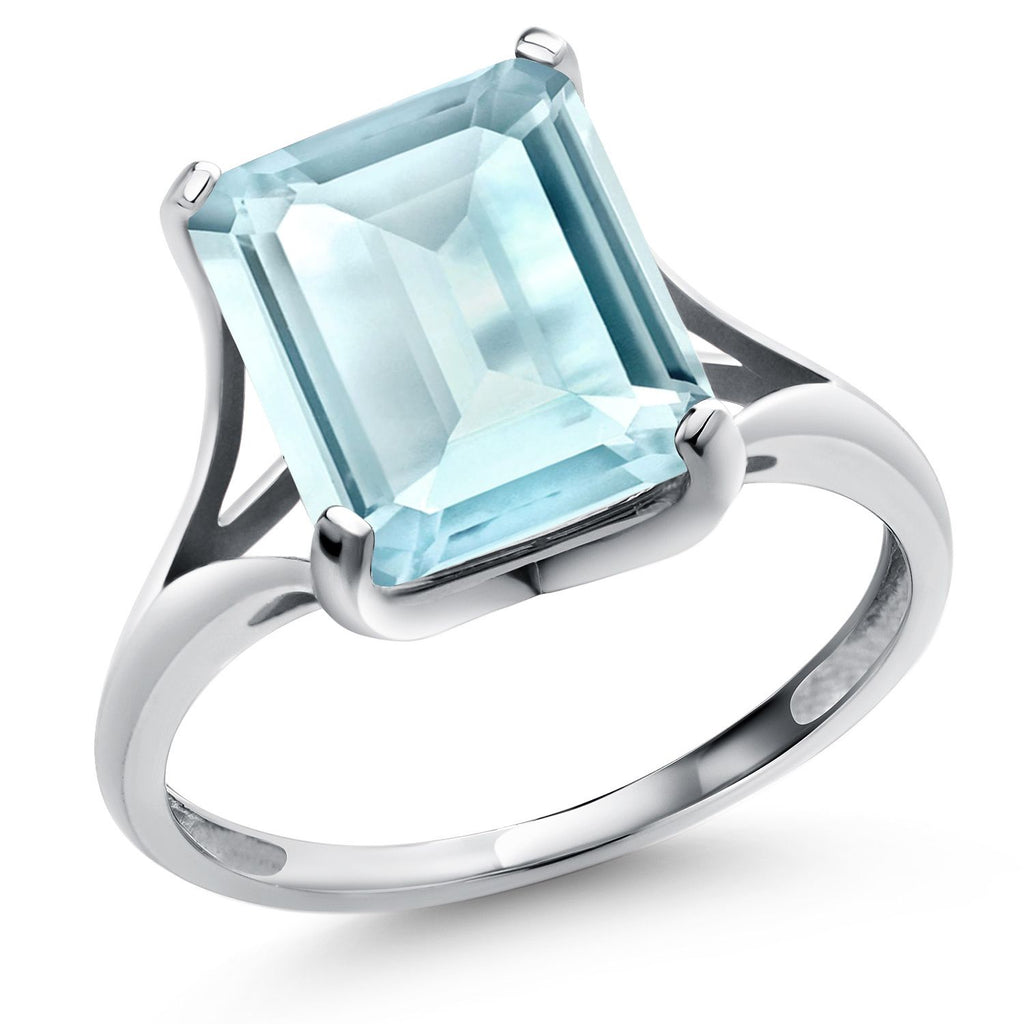 Sky Blue Topaz - November_7_Ring in 14K White Gold