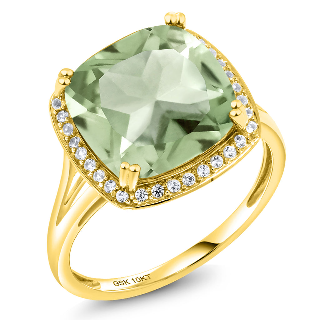 Prasiolite_7_Ring in 10K Yellow Gold