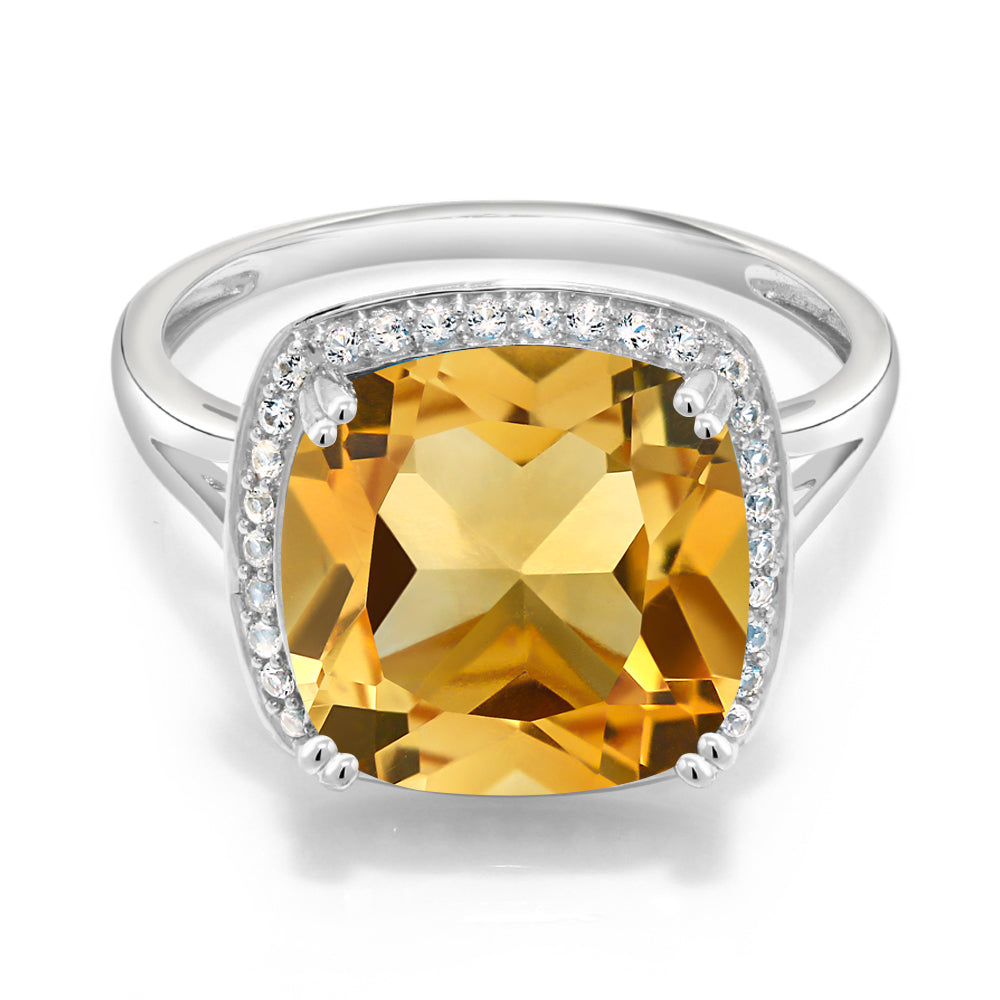 Citrine - November_5_Ring in 10K White Gold