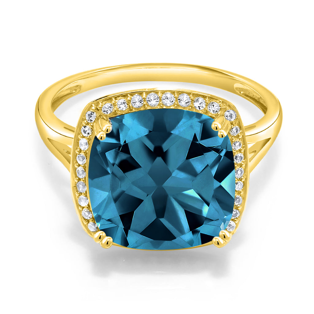 London Blue Topaz - November_6_Ring in 10K Yellow Gold
