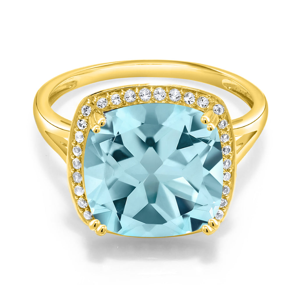 Sky Blue Topaz - November_9_Ring in 10K Yellow Gold