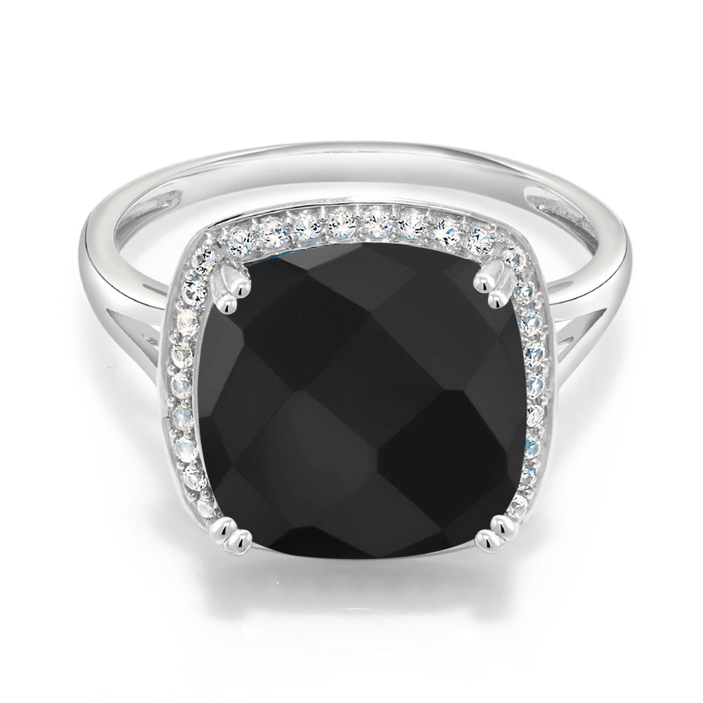 Onyx-Checkerboard - December_5_Ring in 10K White Gold