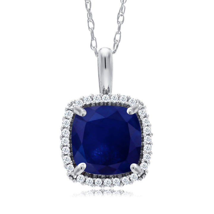 Sapphire - September_Pendant in 10K White Gold