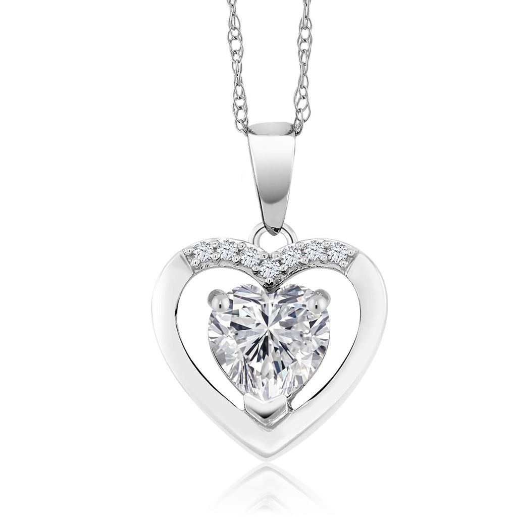 Lab Grown Diamond_Pendant in 10K White Gold