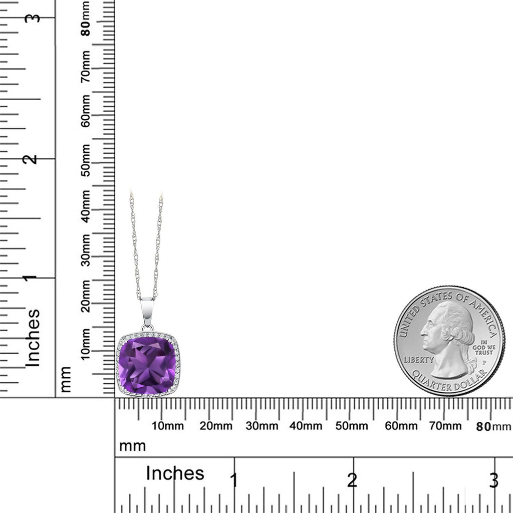 Amethyst - February_10K White Gold_Pendant in 10K White Gold