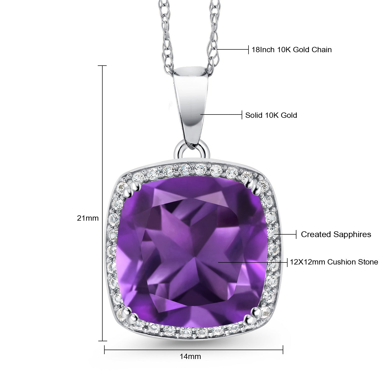 Amethyst - February_10K White Gold