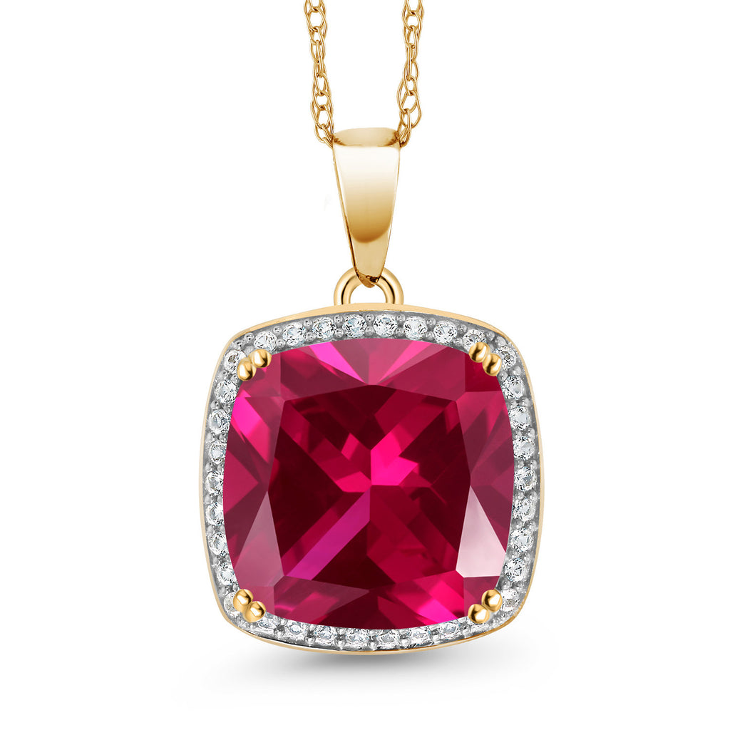 Created Ruby - July_Pendant in 10K Yellow Gold