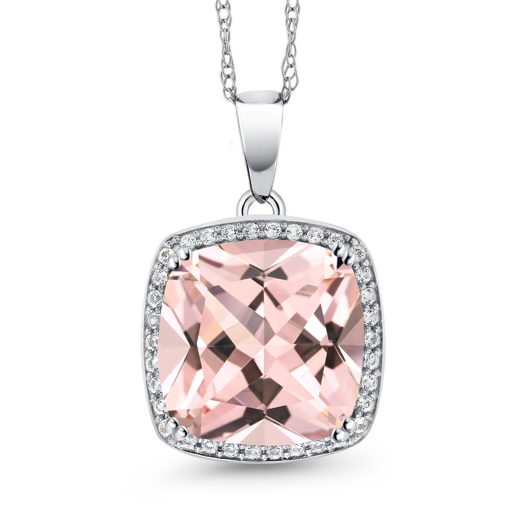 Nano Morganite - October_10K White Gold_Pendant in 10K White Gold