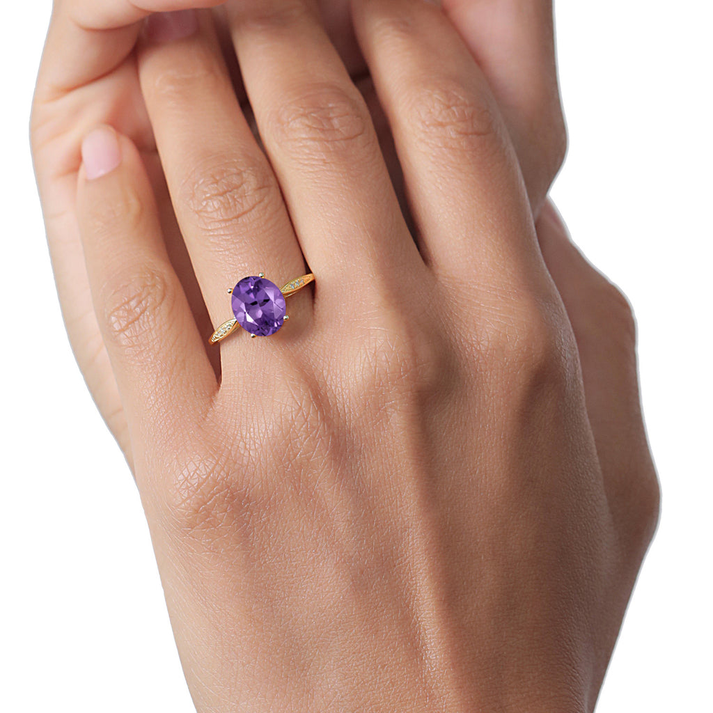 Amethyst - February_Ring in 14K Yellow Gold