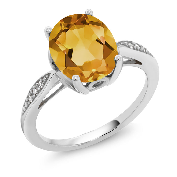 Citrine - November_5_Ring in 14K White Gold