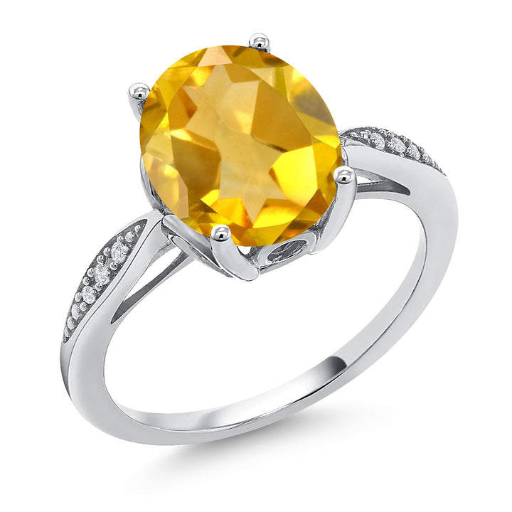 Citrine - November_5_Ring in 14K White Gold