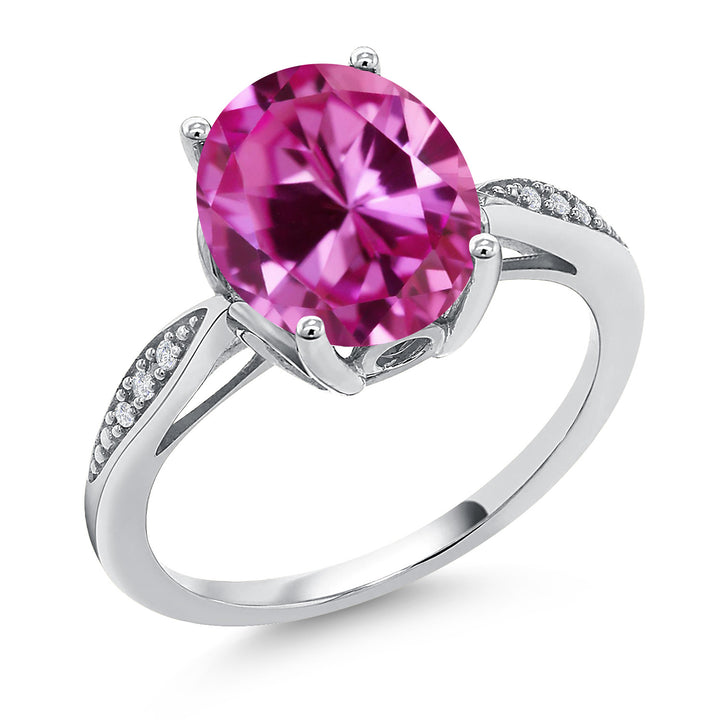 Created Sapphire - September_5_Ring in 14K White Gold