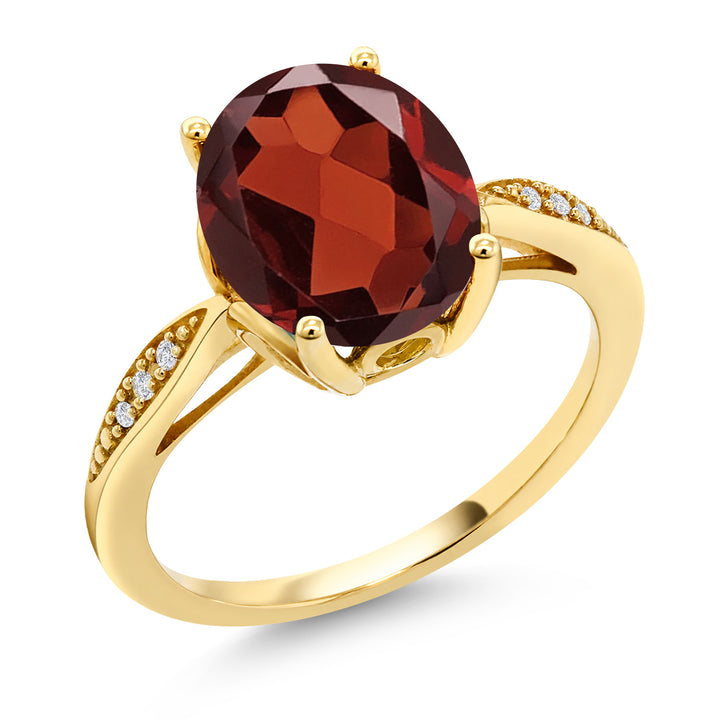 Garnet - January_5_Ring in 14K Yellow Gold