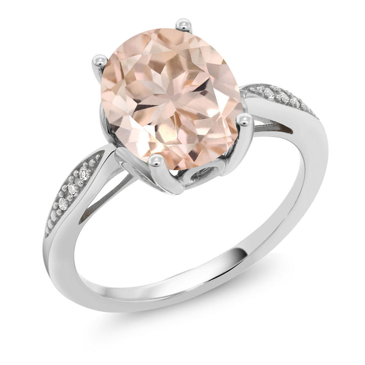 Morganite - October_5_Ring in 14K White Gold