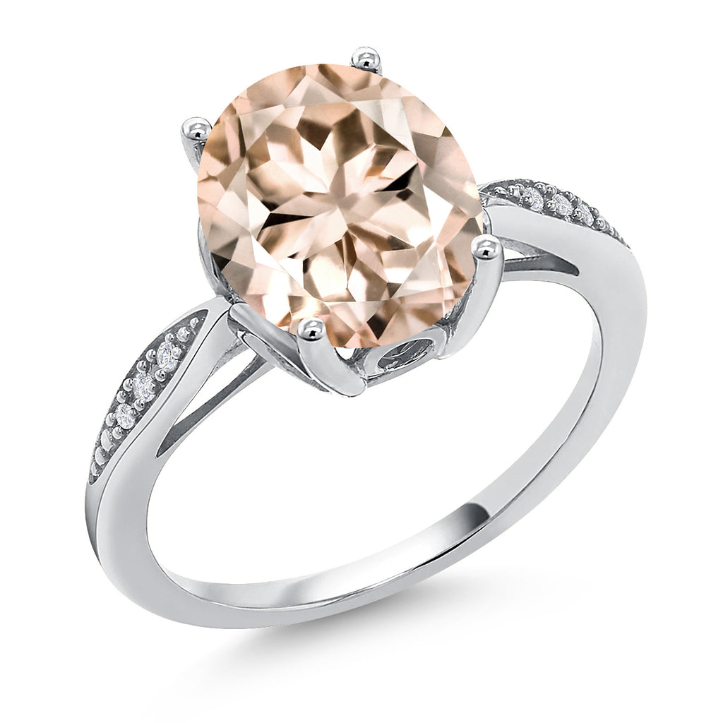 Morganite - October_9_Ring in 14K White Gold