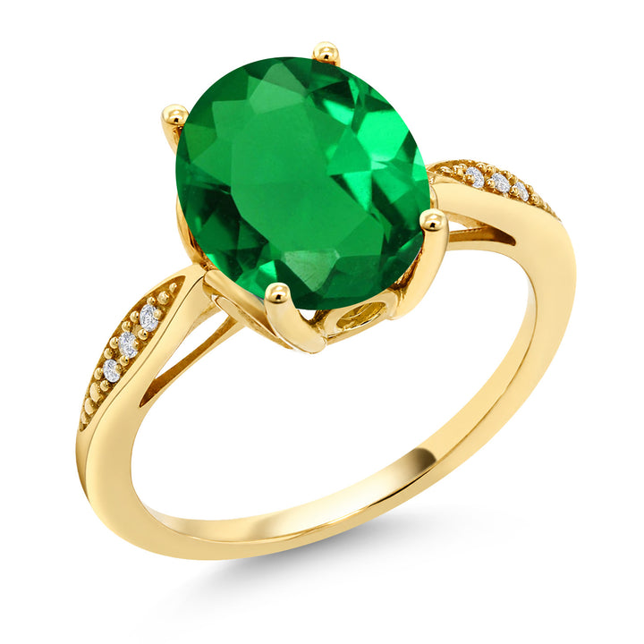 Nano Emerald - May_5_Ring in 14K Yellow Gold