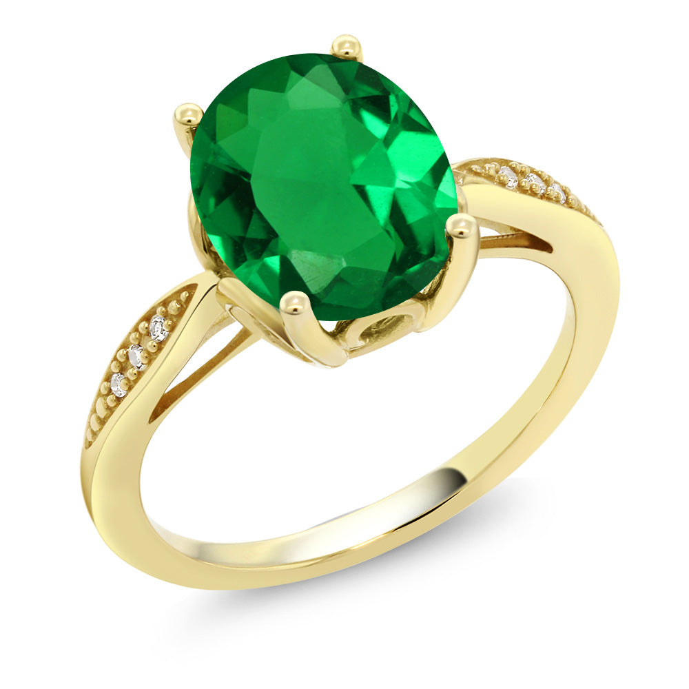 Nano Emerald - May_8_Ring in 14K Yellow Gold