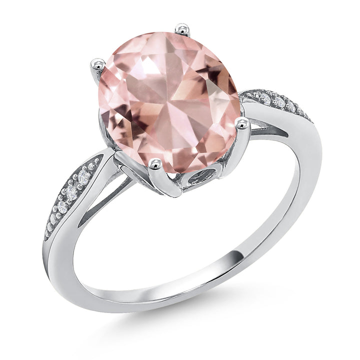 Nano Morganite - October_5_Ring in 14K White Gold