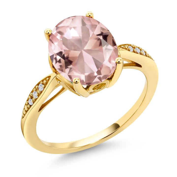 Nano Morganite - October_5_Ring in 14K Yellow Gold