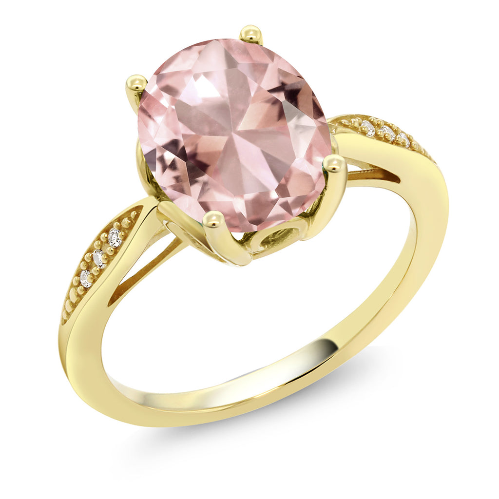 Nano Morganite - October_8_Ring in 14K Yellow Gold