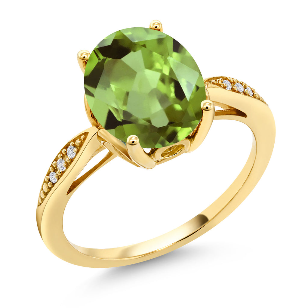 Peridot - August_7_Ring in 14K Yellow Gold