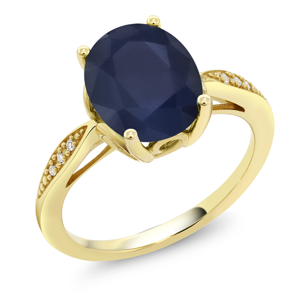 Blue Sapphire - September_7_Ring in 14K Yellow Gold