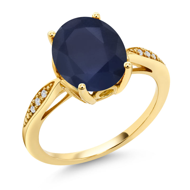 Blue Sapphire - September_5_Ring in 14K Yellow Gold